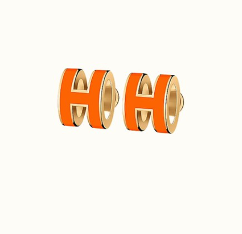 [Lumina]MINI POP H EARRINGS ORANGE