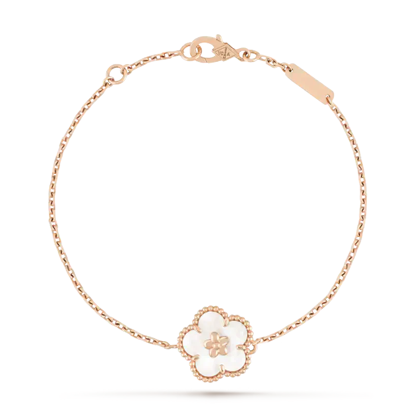 [Lumina]LUCKY WHITE MOP PLUM BLOSSOM  BRACELET