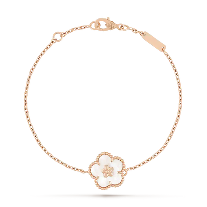 [Lumina]LUCKY WHITE MOP PLUM BLOSSOM  BRACELET