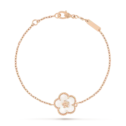 [Lumina]LUCKY WHITE MOP PLUM BLOSSOM  BRACELET