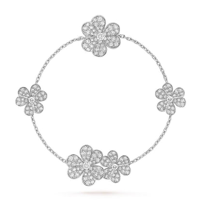 [Lumina]FRIVOLE SILVER 5 FLOWERS BRACELET