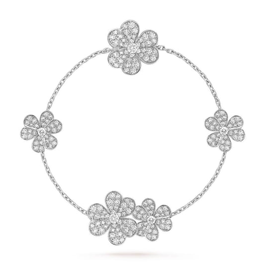 [Lumina]FRIVOLE SILVER 5 FLOWERS BRACELET