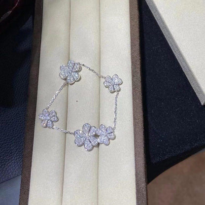 [Lumina]FRIVOLE SILVER 5 FLOWERS BRACELET