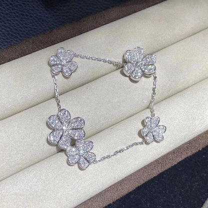 [Lumina]FRIVOLE SILVER 5 FLOWERS BRACELET