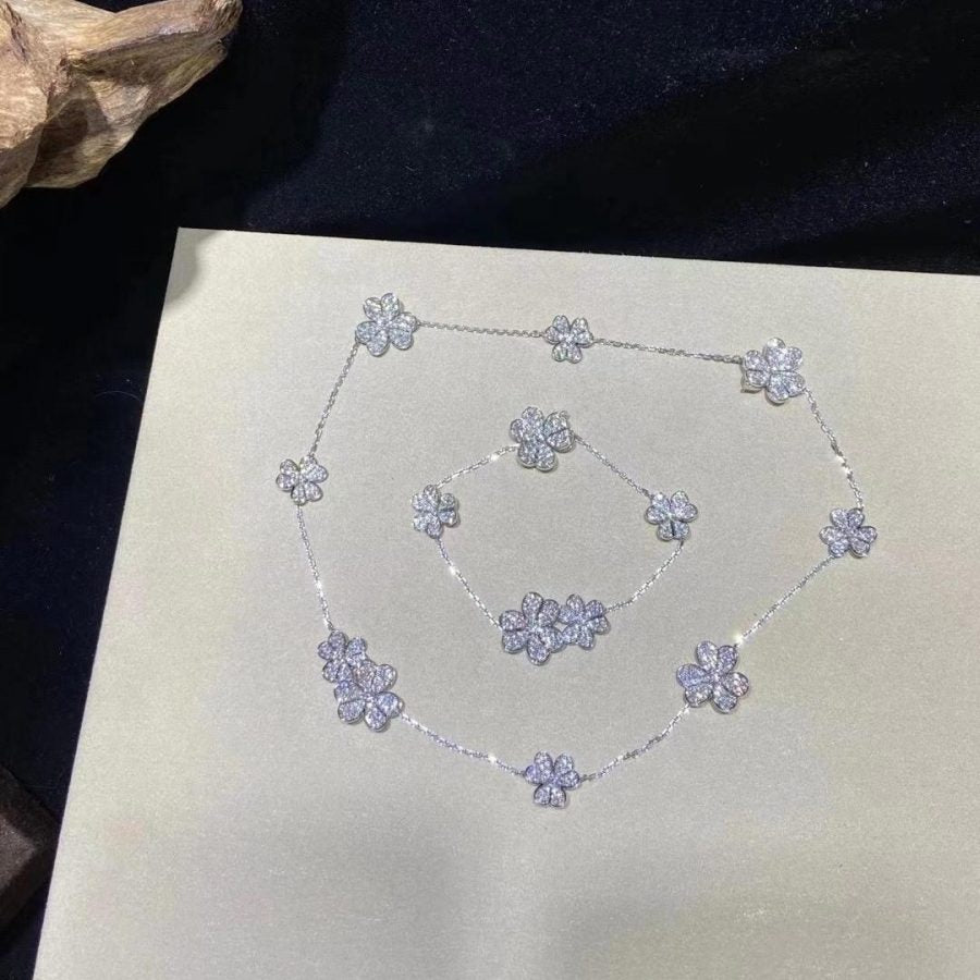 [Lumina]FRIVOLE SILVER 5 FLOWERS BRACELET