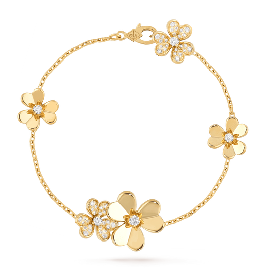 [Lumina]FRIVOLE GOLD 5 FLOWERS BRACELET