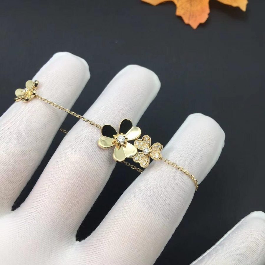 [Lumina]FRIVOLE GOLD 5 FLOWERS BRACELET