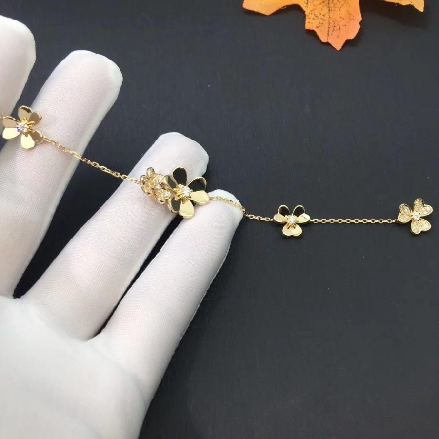 [Lumina]FRIVOLE GOLD 5 FLOWERS BRACELET