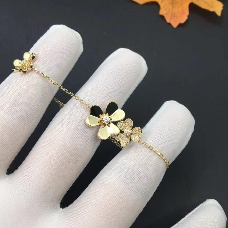 [Lumina]FRIVOLE GOLD 5 FLOWERS BRACELET