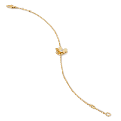 [Lumina]FRIVOLE GOLD FLOWER PINK MALACHITE BRACELET