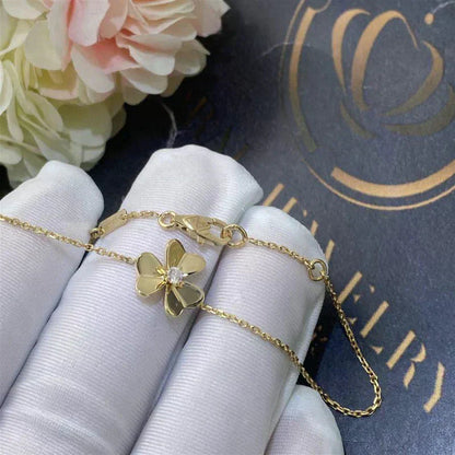 [Lumina]FRIVOLE GOLD FLOWER PINK MALACHITE BRACELET