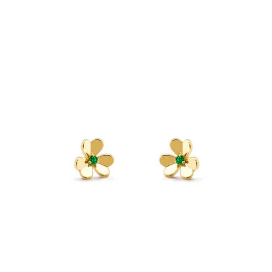 [Lumina]FRIVOLE  FLOWER MALACHITE EARRINGS