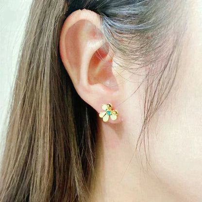 [Lumina]FRIVOLE  FLOWER MALACHITE EARRINGS