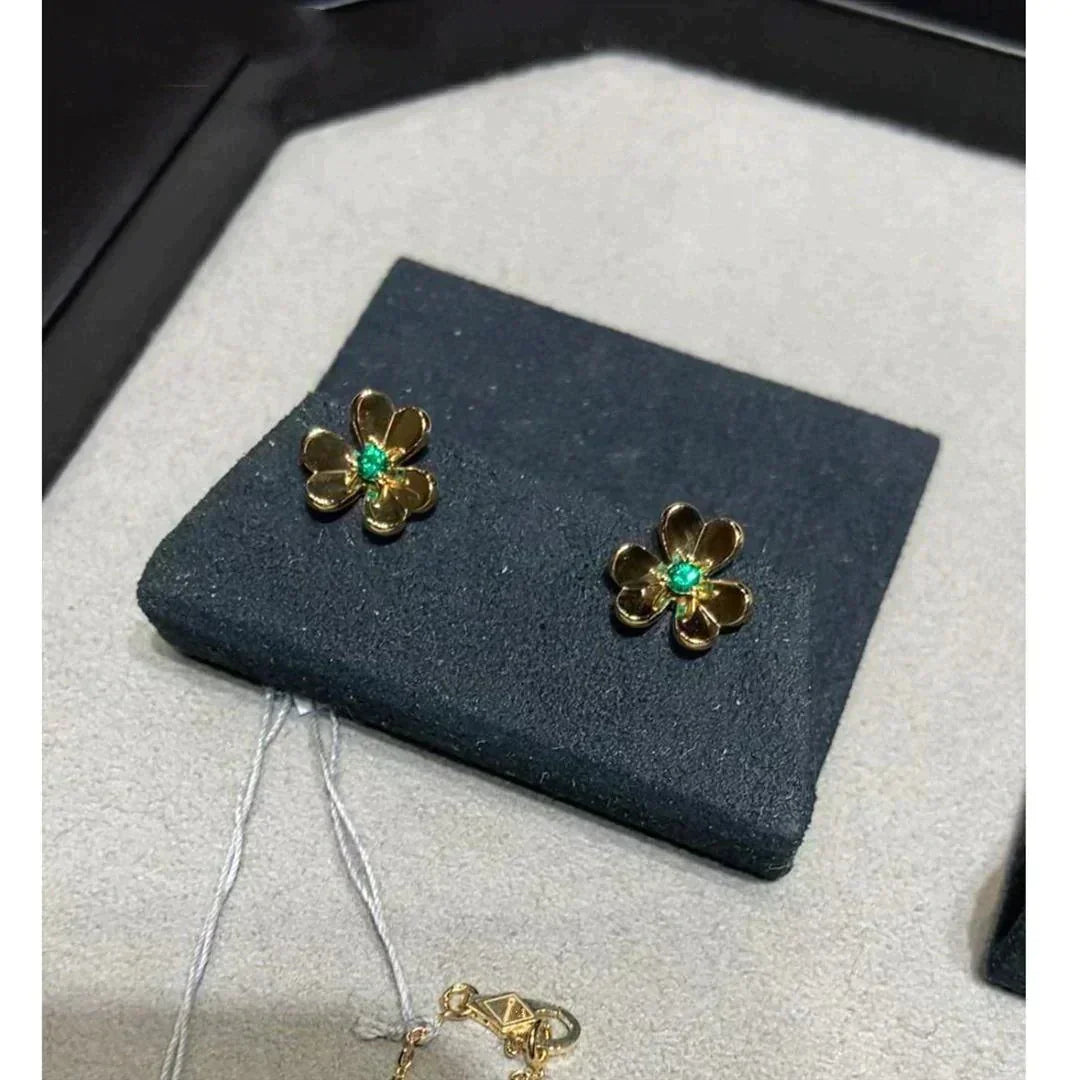 [Lumina]FRIVOLE  FLOWER MALACHITE EARRINGS