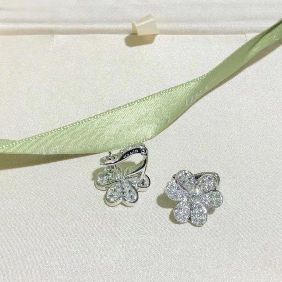 [Lumina]FRIVOLE SILVER FLOWER DIAMOND EARRINGS