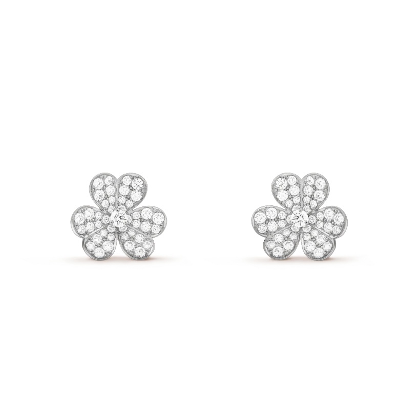 [Lumina]FRIVOLE SILVER FLOWER DIAMOND EARRINGS