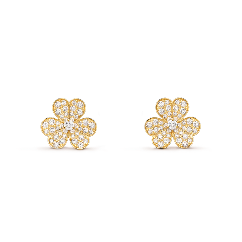 [Lumina]FRIVOLE GOLD FLOWER DIAMOND EARRINGS