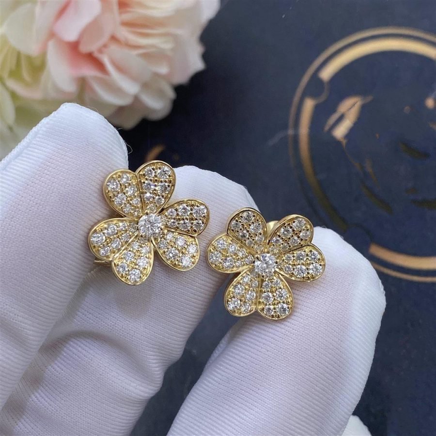 [Lumina]FRIVOLE GOLD FLOWER DIAMOND EARRINGS