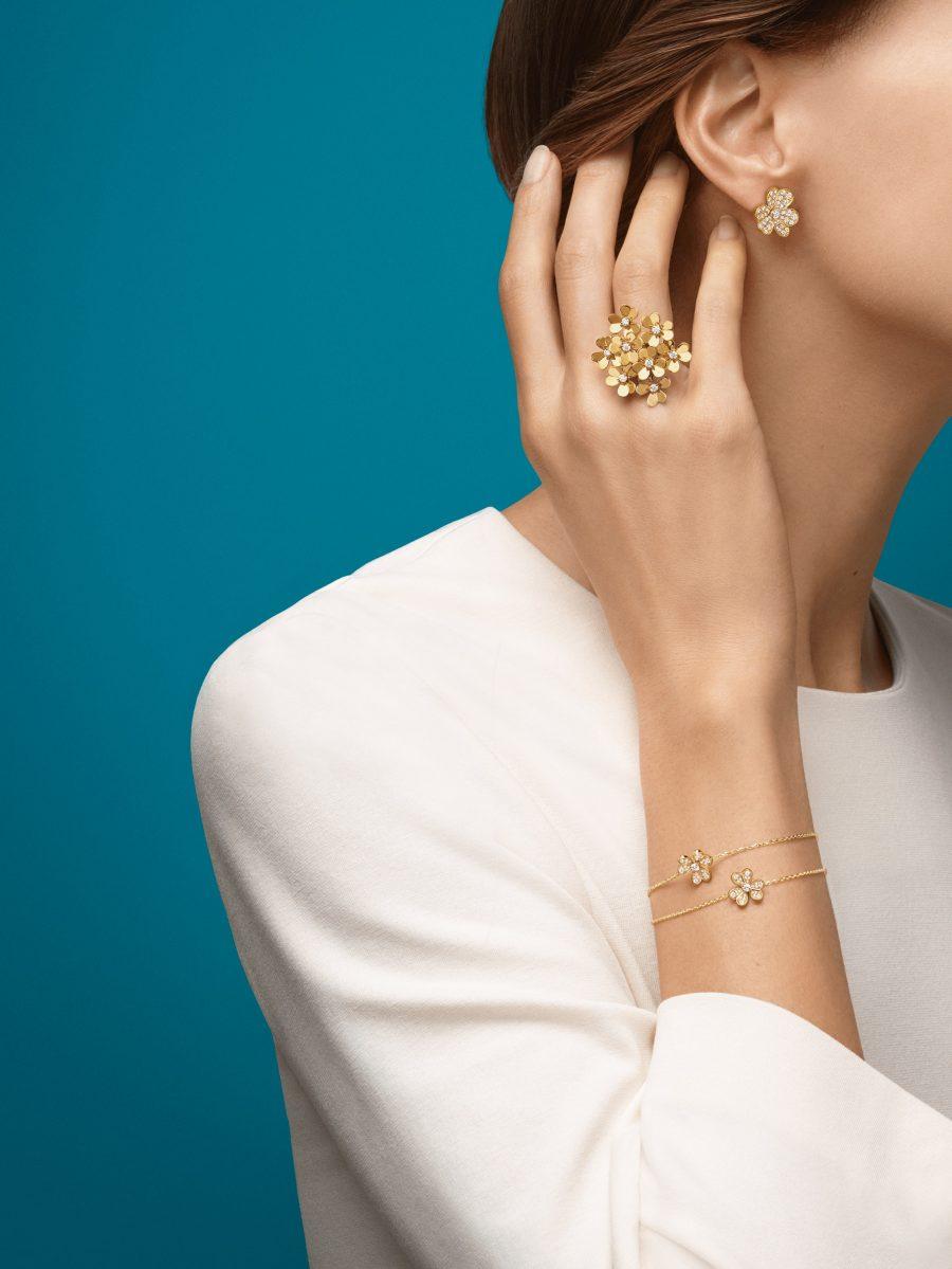 [Lumina]FRIVOLE GOLD FLOWER DIAMOND EARRINGS