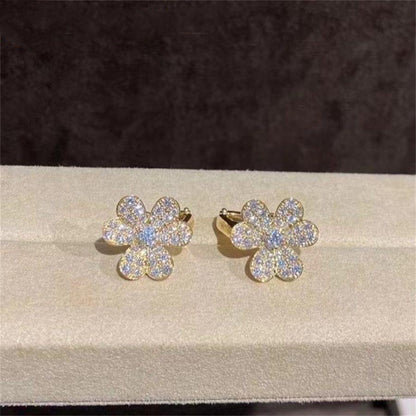 [Lumina]FRIVOLE GOLD FLOWER DIAMOND EARRINGS