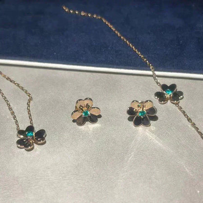 [Lumina]FRIVOLE  FLOWER MALACHITE EARRINGS