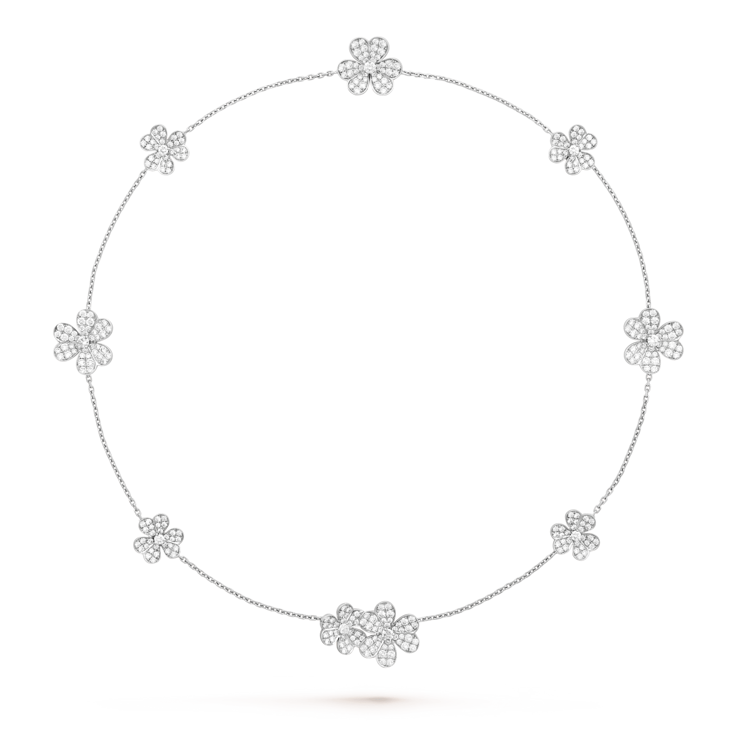 [Lumina]FRIVOLE SILVER 9 FLOWERS NECKLACE