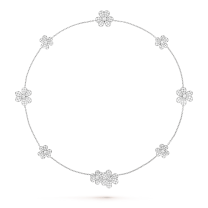 [Lumina]FRIVOLE SILVER 9 FLOWERS NECKLACE