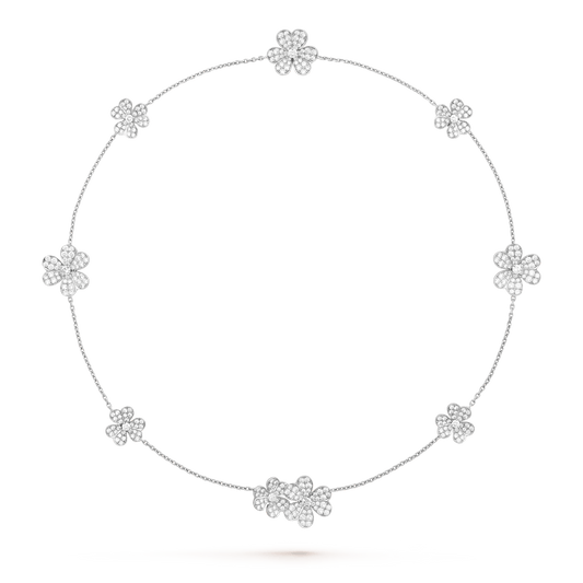 [Lumina]FRIVOLE SILVER 9 FLOWERS NECKLACE