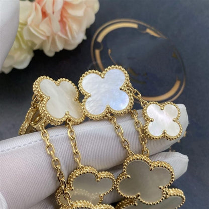 [Lumina]CLOVER EARRINGS WHITE MOP 4 MOTIFS GOLD