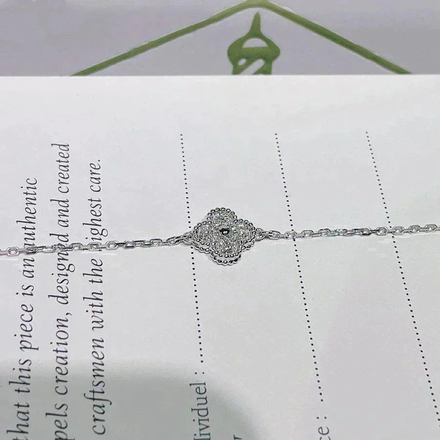 [Lumina]CLOVER  SINGLE FLOWER BRACELET SILVER