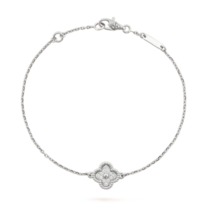 [Lumina]CLOVER  SINGLE FLOWER BRACELET SILVER