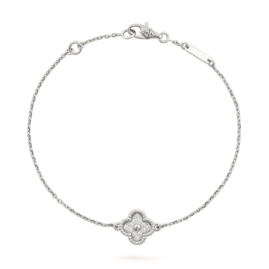 [Lumina]CLOVER  SINGLE FLOWER BRACELET SILVER