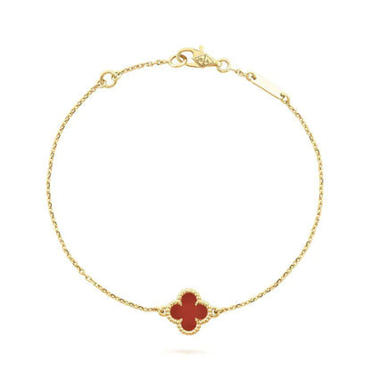 [Lumina]CLOVER  CARNELIAN SINGLE FLOWER BRACELET