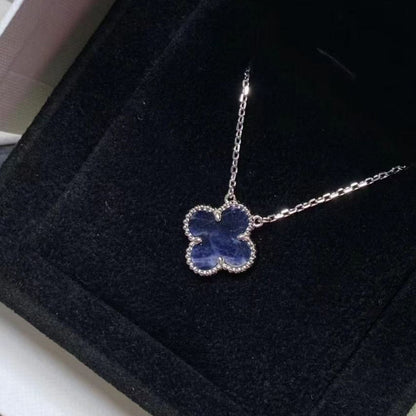 [Lumina]CLOVER 15MM PIETERSITE NECKLACE SILVER