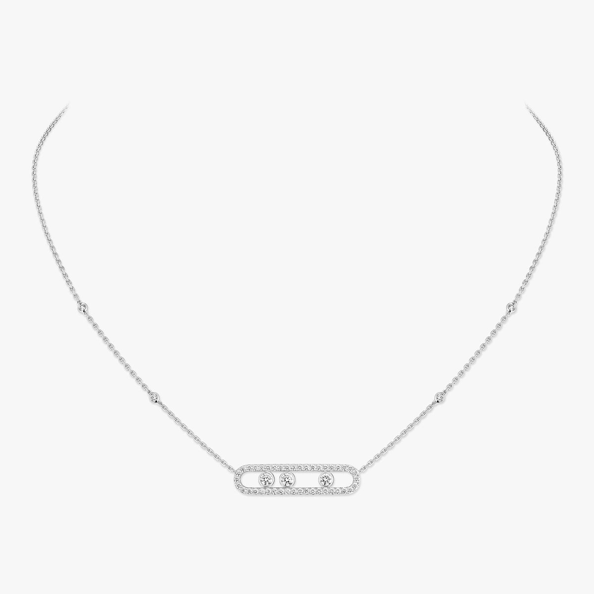 [Lumina] Move Pave_ Rose Gold Diamond Necklace