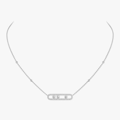 [Lumina] Move Pave_ Rose Gold Diamond Necklace