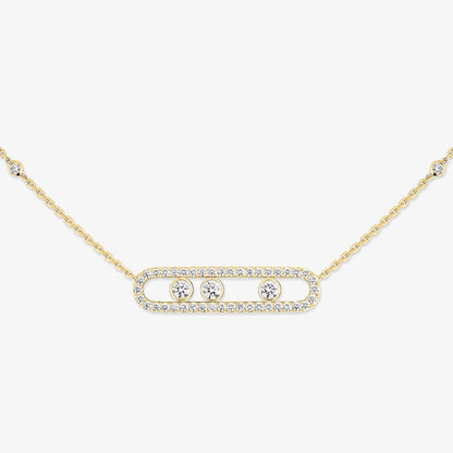 [Lumina] Move Pave_ Rose Gold Diamond Necklace