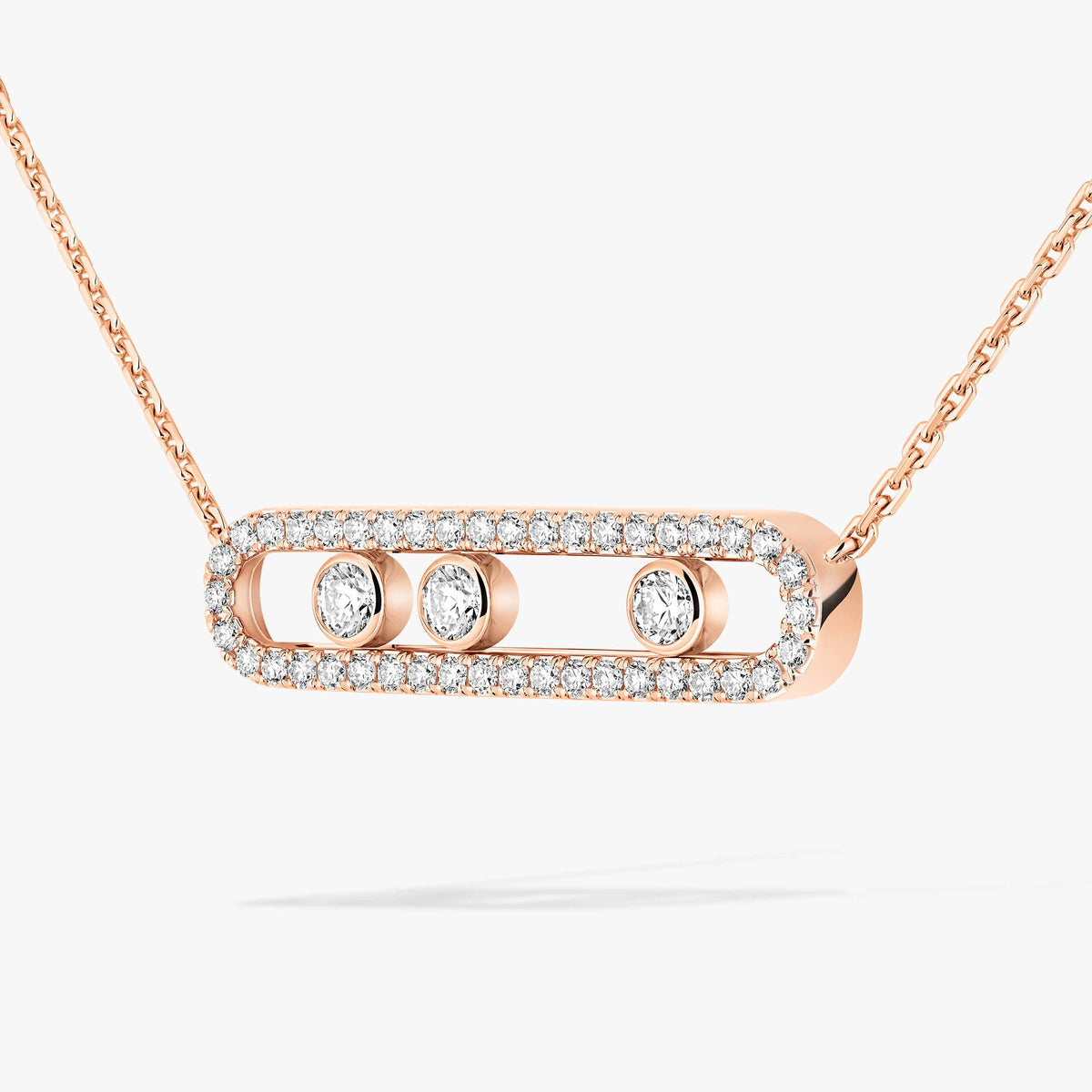 [Lumina] Move Pave_ Rose Gold Diamond Necklace