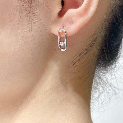 [Lumina]MOVE UNO SMALL 1 DIAMOND EARRINGS