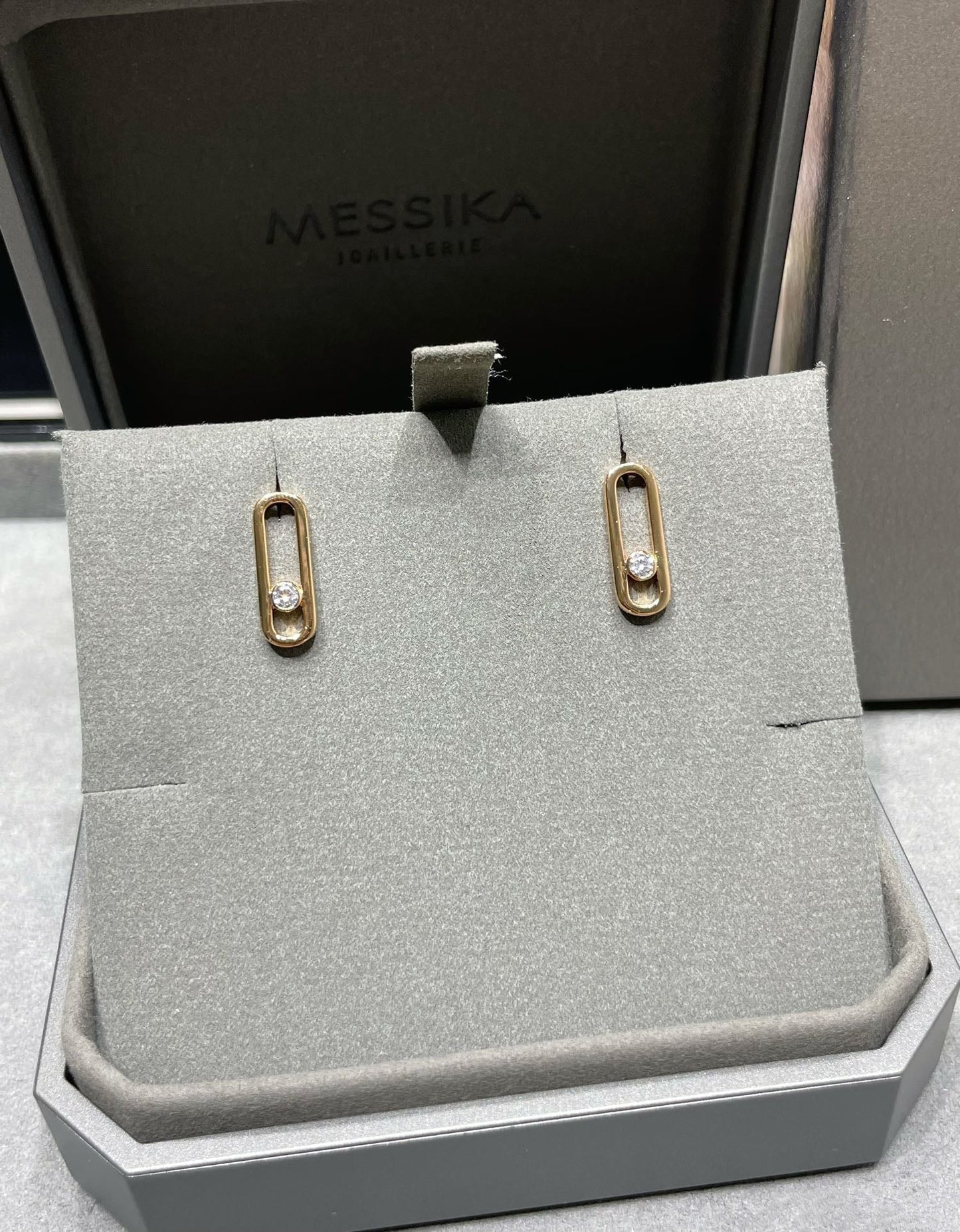 [Lumina]MOVE UNO SMALL 1 DIAMOND EARRINGS