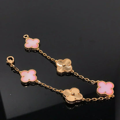 [Lumina] CLOVER 5 MOTIFS  PINK MOP BRACELET COLLECTION