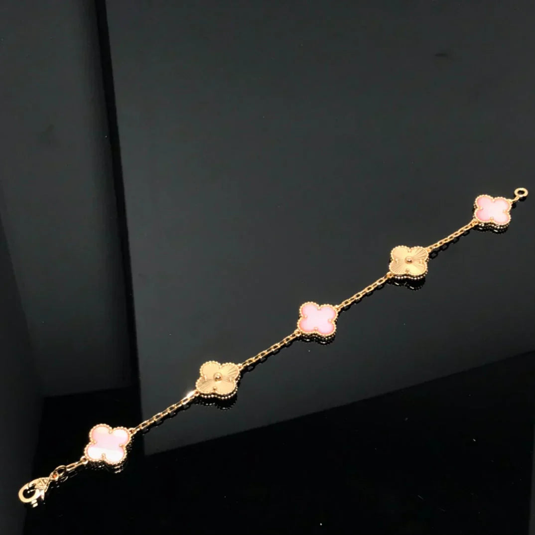 [Lumina] CLOVER 5 MOTIFS  PINK MOP BRACELET COLLECTION