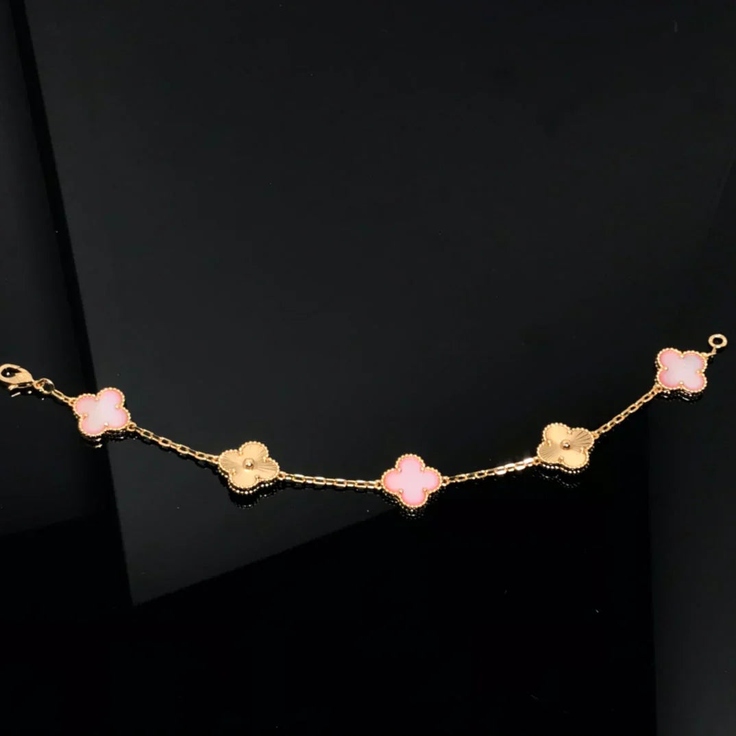 [Lumina] CLOVER 5 MOTIFS  PINK MOP BRACELET COLLECTION