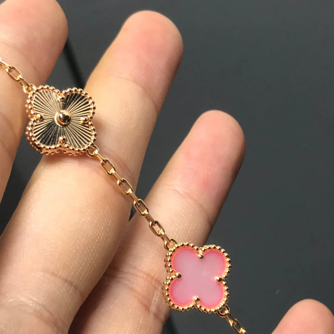 [Lumina] CLOVER 5 MOTIFS  PINK MOP BRACELET COLLECTION