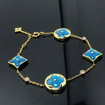 [Lumina]STAR AND SUN 4 MOTIF BLUE BRACELET