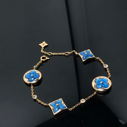 [Lumina]STAR AND SUN 4 MOTIF BLUE BRACELET