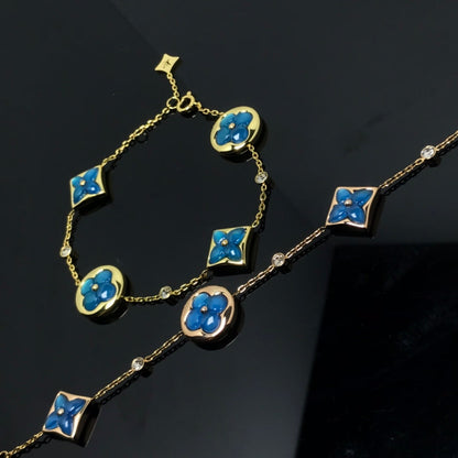 [Lumina]STAR AND SUN 4 MOTIF BLUE BRACELET