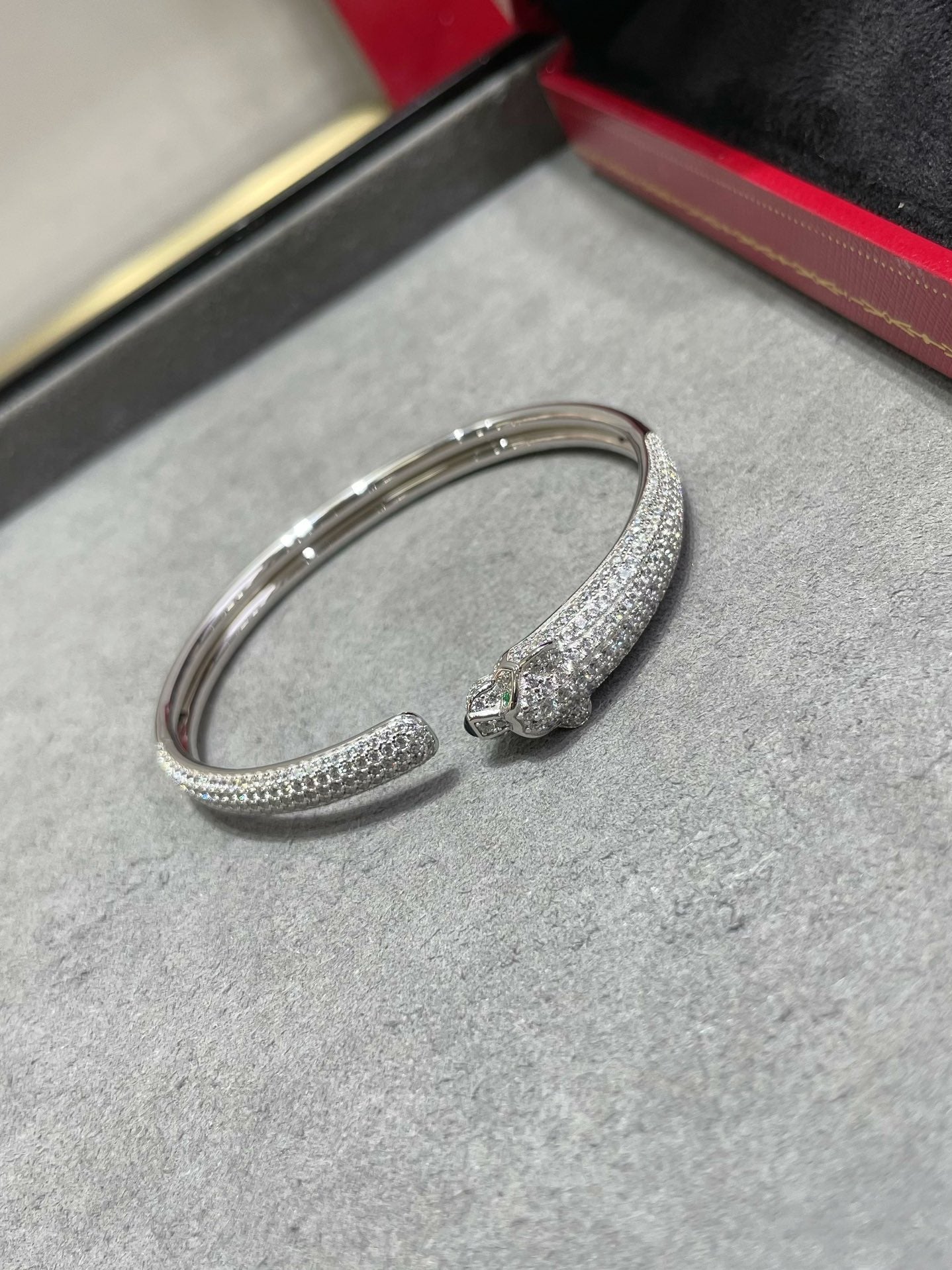 [Lumina]PANTHERE FULL DIAMOND OPEN BRACELET