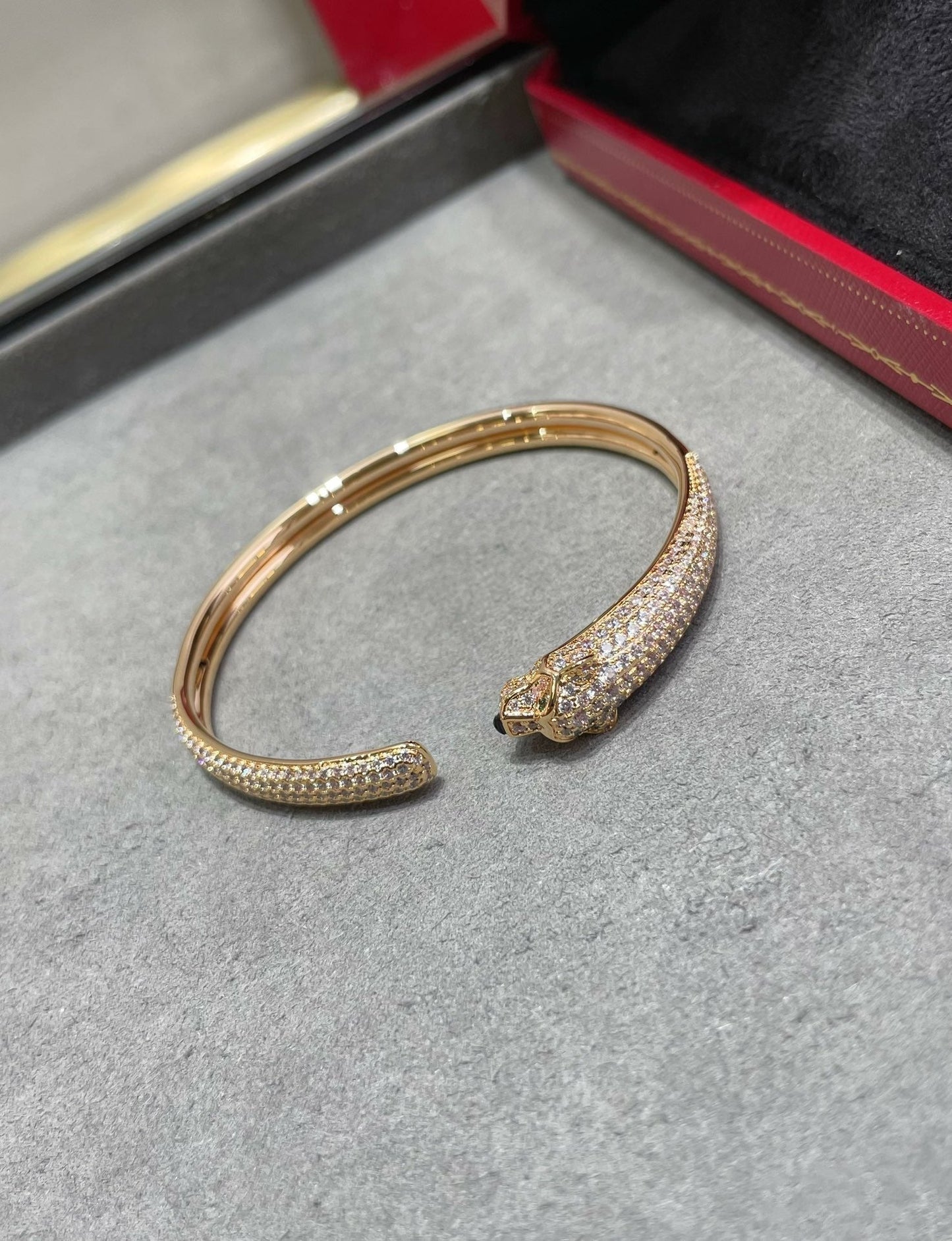 [Lumina]PANTHERE FULL DIAMOND OPEN BRACELET