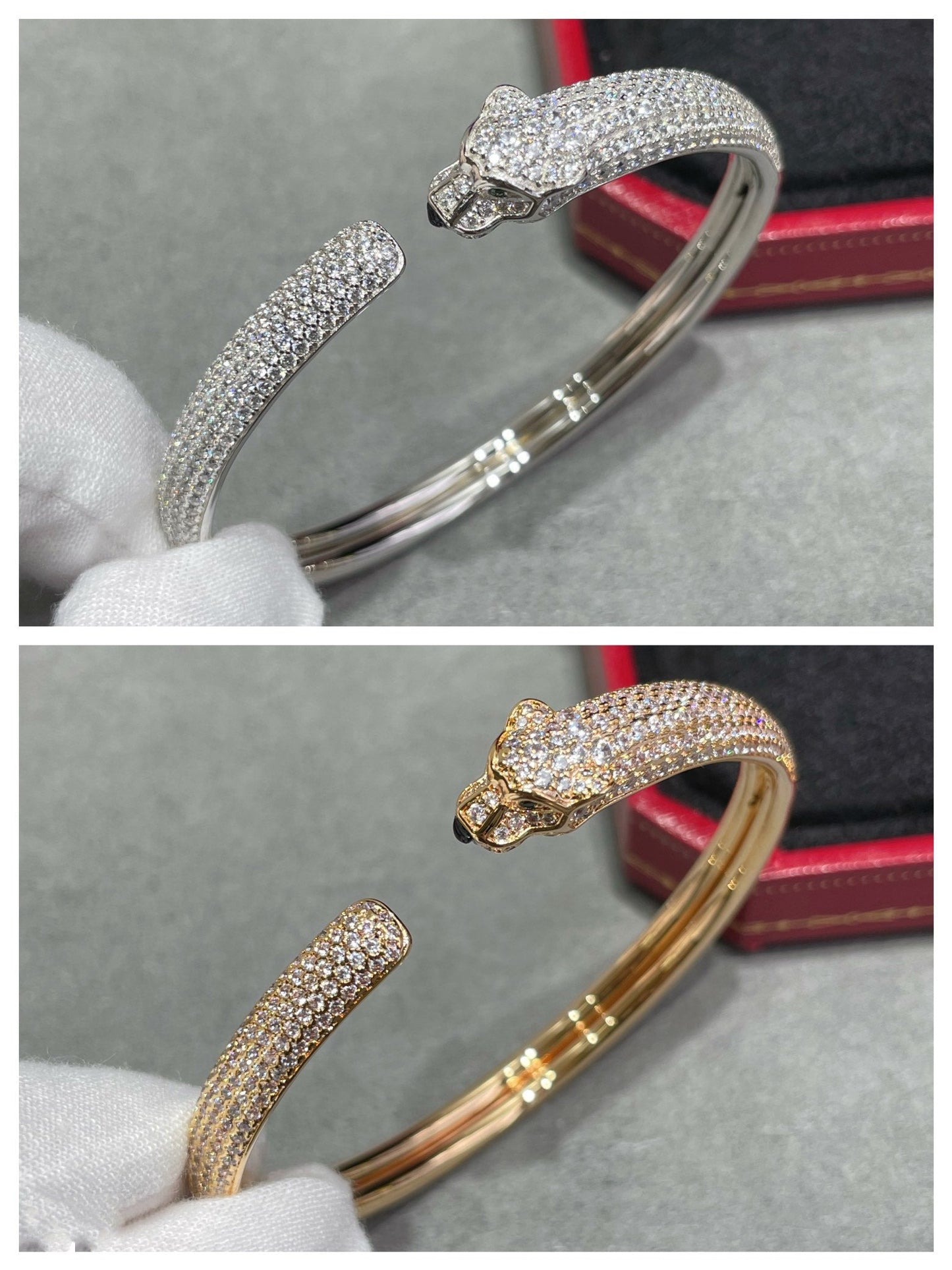 [Lumina]PANTHERE FULL DIAMOND OPEN BRACELET